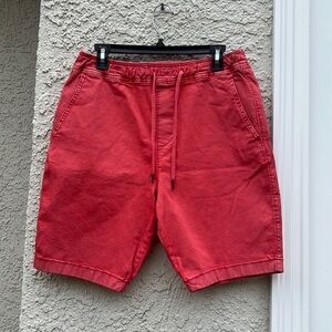 Hollister Skinny Cutoff Jogger Short Coral Color Men's Size M NWT